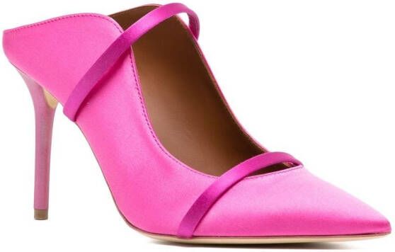 Malone Souliers pointed-toe strappy mules Pink