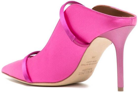 Malone Souliers pointed-toe strappy mules Pink