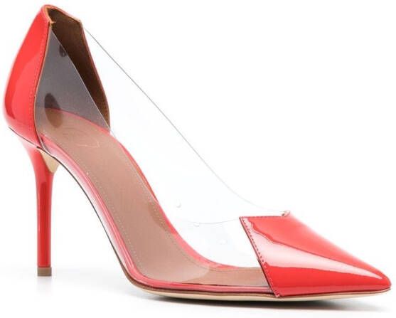 Malone Souliers PVC 85mm stiletto leather pumps Red