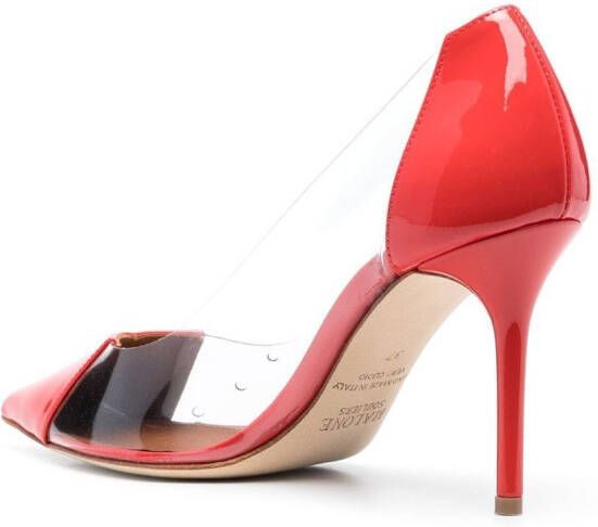 Malone Souliers PVC 85mm stiletto leather pumps Red
