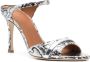 Malone Souliers python-print calf-leather mules Silver - Thumbnail 2