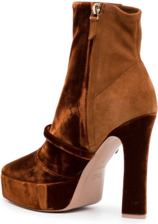Malone Souliers Rue 120mm suede boots Brown