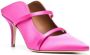 Malone Souliers satin finish pointed toe mules Pink - Thumbnail 2