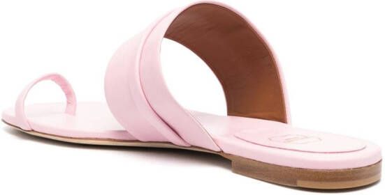 Malone Souliers single-strap leather flat sandals Pink