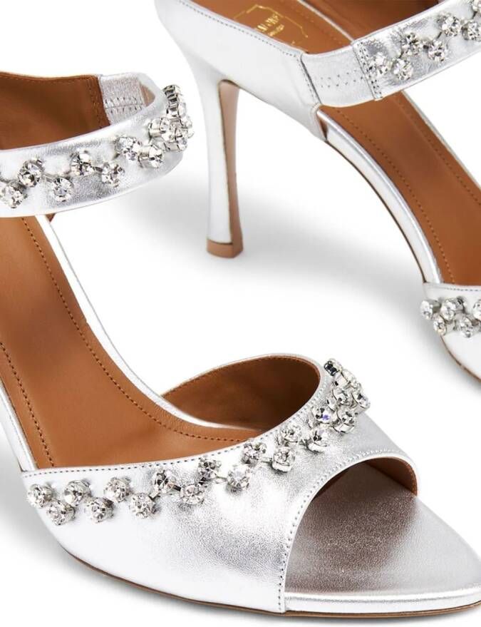 Malone Souliers Tala 90mm crystal-embellished sandals Silver