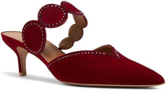 Malone Souliers Tibby 45mm pointed-toe mules Red
