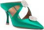 Malone Souliers Tina 75mm crystal-embellished pumps Green - Thumbnail 2