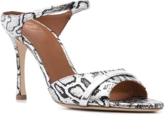 Malone Souliers Uma 100mm leather sandals Silver