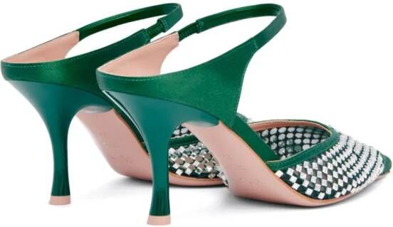 Malone Souliers Vega 70mm crystal-embellished mules Green