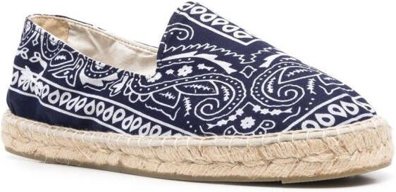 Manebi bandana-print espadrilles Blue