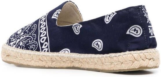 Manebi bandana-print espadrilles Blue