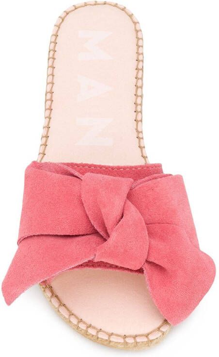 Manebi bow-detail espadrilles Pink