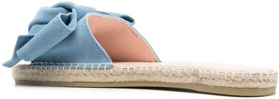 Manebi bow-detail flat sandals Blue