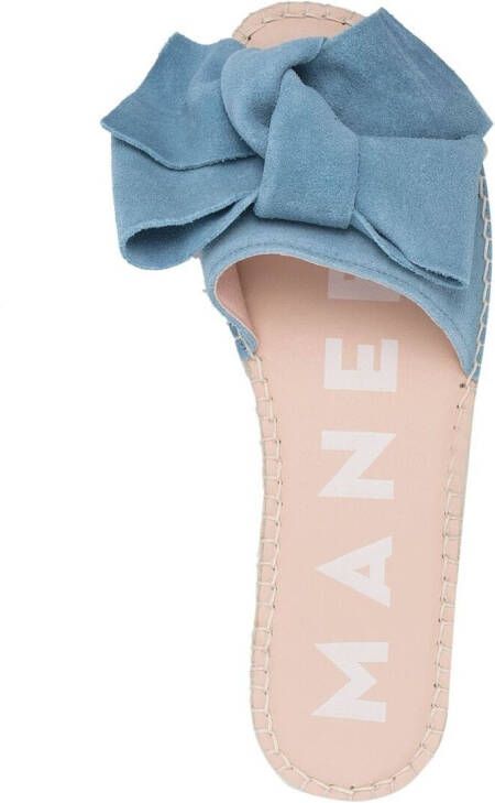 Manebi bow-detail flat sandals Blue