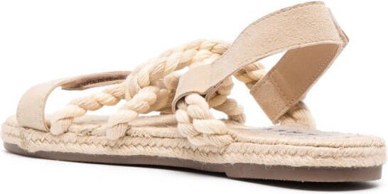 Manebi braided flat sandals Neutrals