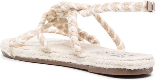 Manebi braided strappy sandals Neutrals