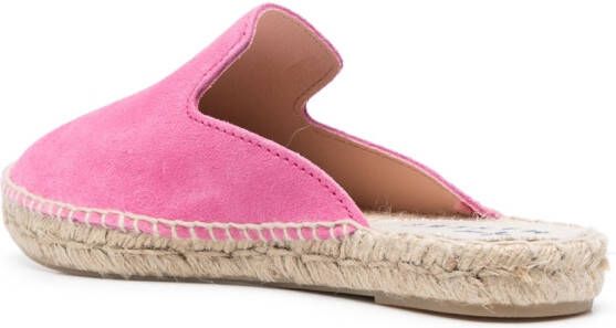 Manebi calf-suede open-toe espadrilles Pink