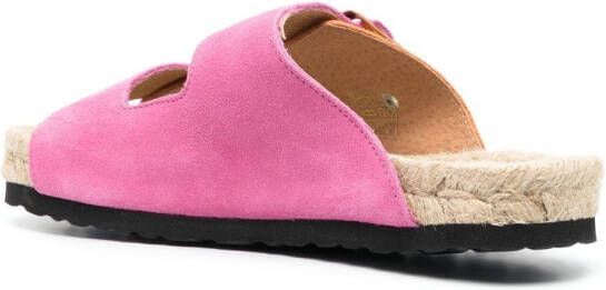 Manebi colour-block open-toe sliders Pink