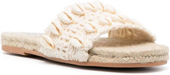 Manebi cowrie shell-embellished espadrilles White