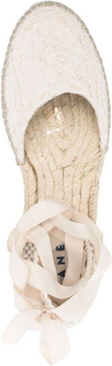 Manebi crochet-knit espadrilles White