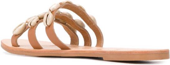 Manebi embellished strappy sandals Neutrals