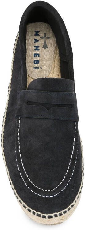 Manebi Hamptons collapsible-heel loafer espadrilles Black