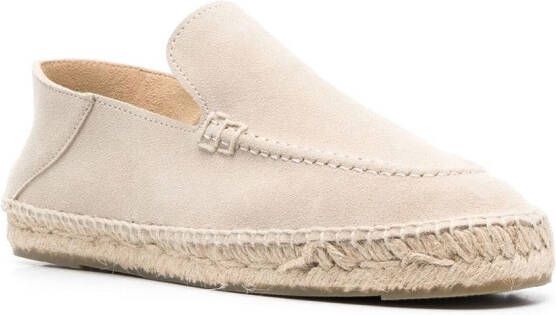 Manebi Hamptons leather espadrilles Neutrals