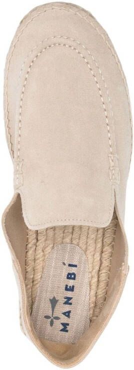 Manebi Hamptons leather espadrilles Neutrals