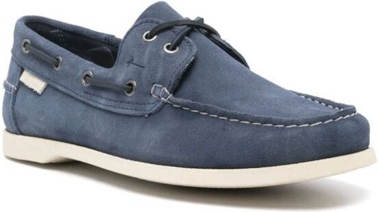 Manebi Hamptons suede boa shoes Blue