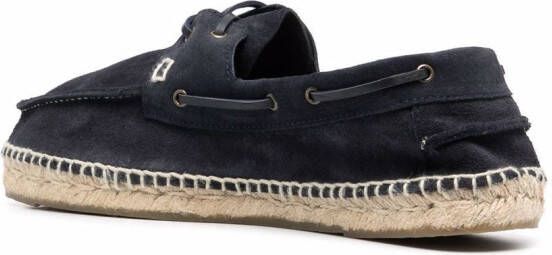 Manebi Hamptons suede boat shoes Blue
