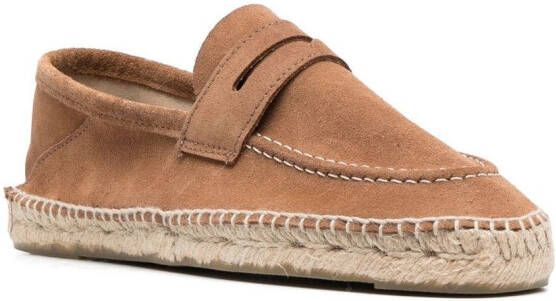 Manebi Hamptons suede espadrilles Brown