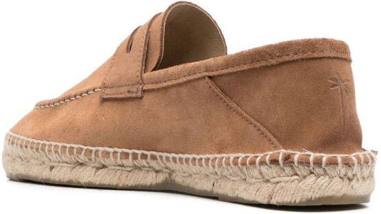 Manebi Hamptons suede espadrilles Brown