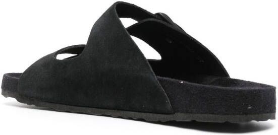 Manebi Hamptons suede sandals Black