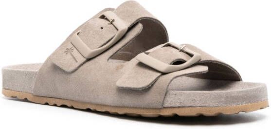 Manebi Hamptons suede sandals Grey