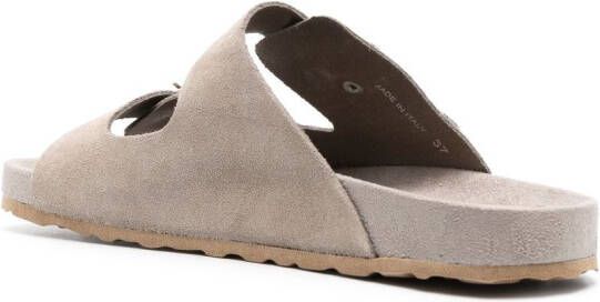 Manebi Hamptons suede sandals Grey