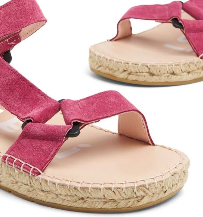 Manebi Hiking suede sandals Pink