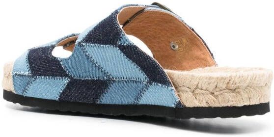 Manebi jeans raffia espadrilles Blue