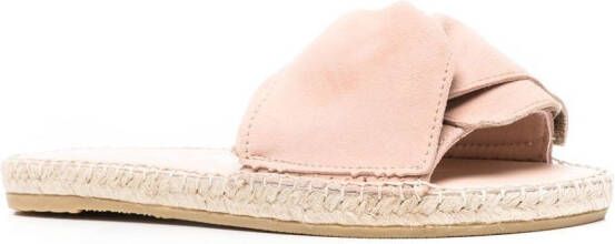 Manebi knot-detail slip-on sandals Pink