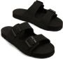 Manebi logo-debossed double-buckle sandals Black - Thumbnail 4