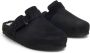 Manebi logo-debossed suede slippers Black - Thumbnail 4