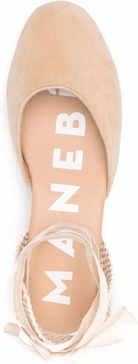 Manebi low-wedge espadrille sandals Neutrals