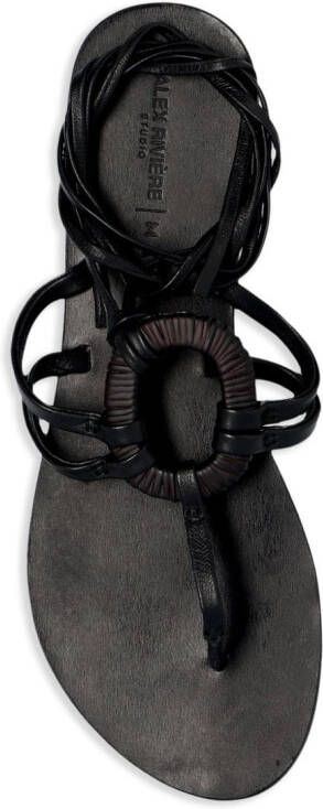 Manebi Mer leather sandals Black