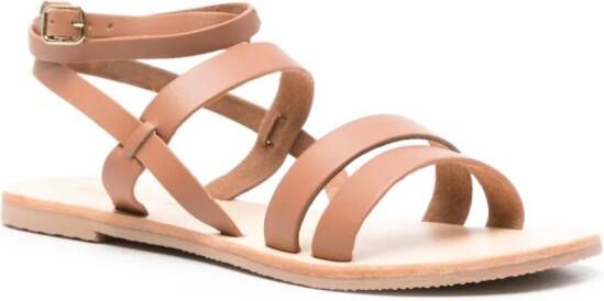 Manebi Mika leather sandals Brown