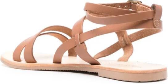 Manebi Mika leather sandals Brown