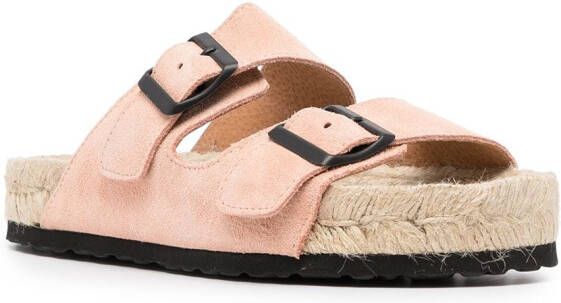Manebi Nordic double-buckle sandals Pink