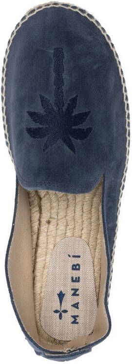 Manebi Palm Springs suede espadrilles Blue