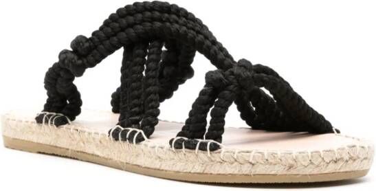 Manebi rope-detail flat sandals Black