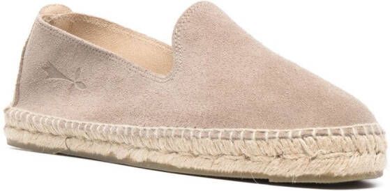 Manebi round-toe suede espadrilles Neutrals