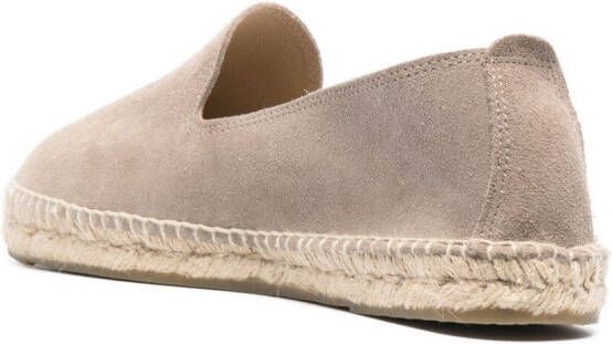 Manebi round-toe suede espadrilles Neutrals