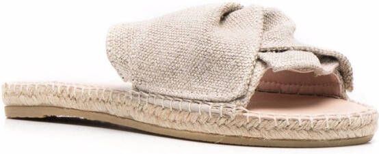 Manebi ruched open-toe espadrilles Neutrals